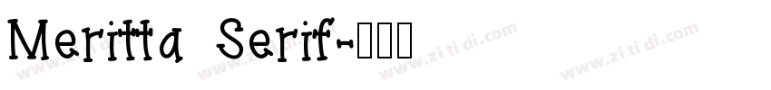 Meritta Serif字体转换